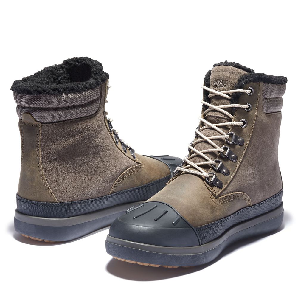 Botas de Nieve Timberland Argentina Hombre - Ashwood Park Waterproof - Verde Oliva/Negras - ELHTUX-8